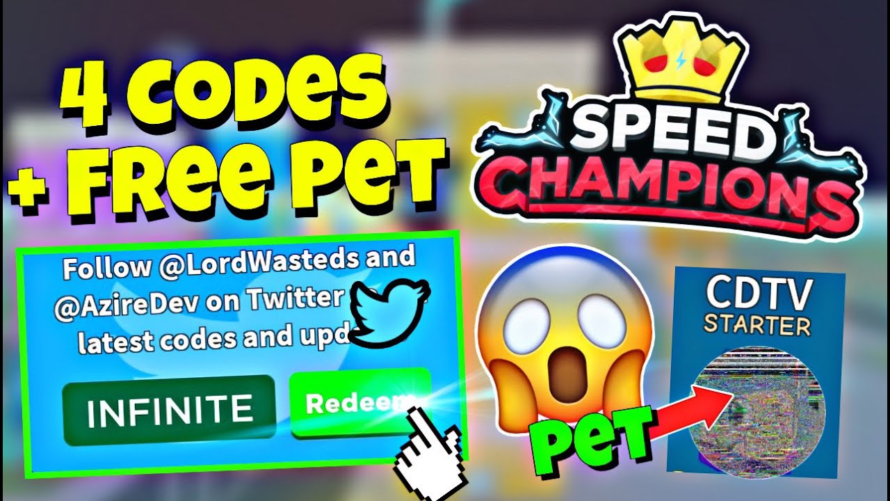 New Speed Champions Twitter Codes Free Exclusive Pet Code Included Youtube - cách hack speed trong roblox jailbreak new code youtube