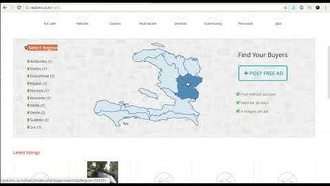 Haiti Rollover Map Plugin for Osclass developed by Rackons.in