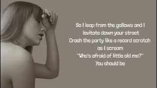 Download lagu Taylor Swift - Who’s Afraid of Little Old Me? lyrics