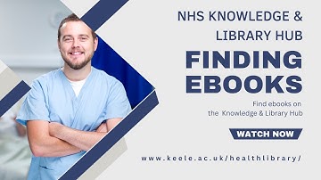 Finding ebooks on the NHS Knowledge and Library Hub