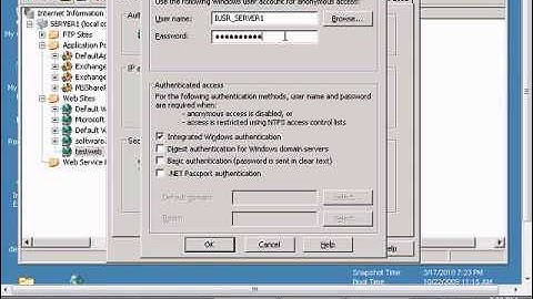 Change the anonymous password for a website in Windows IIS