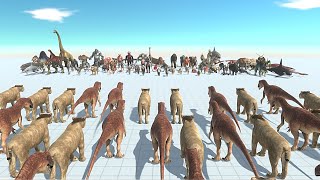 SMILODON WITH ALLOSAURUS VS FACTION similliar price  - Animal Revolt Battle Simulator