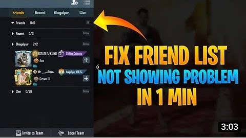 Bgmi Friends list Empty issue 😢 How to fix it ? No Friends showing in bgmi ? Error Code : db-Error