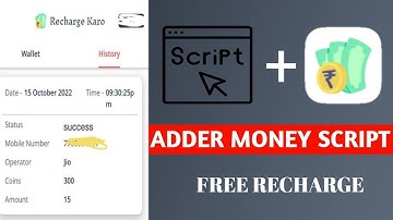 RECHARGE KARO APP ADDER MONEY SCRIPT | NEW SCRIPT EARNING APP | NEW EARNING APP TODAY