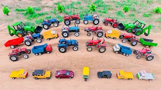 Mini tractor trolley parking video | tractor jcb video | jcb cartoon | tractor gadi