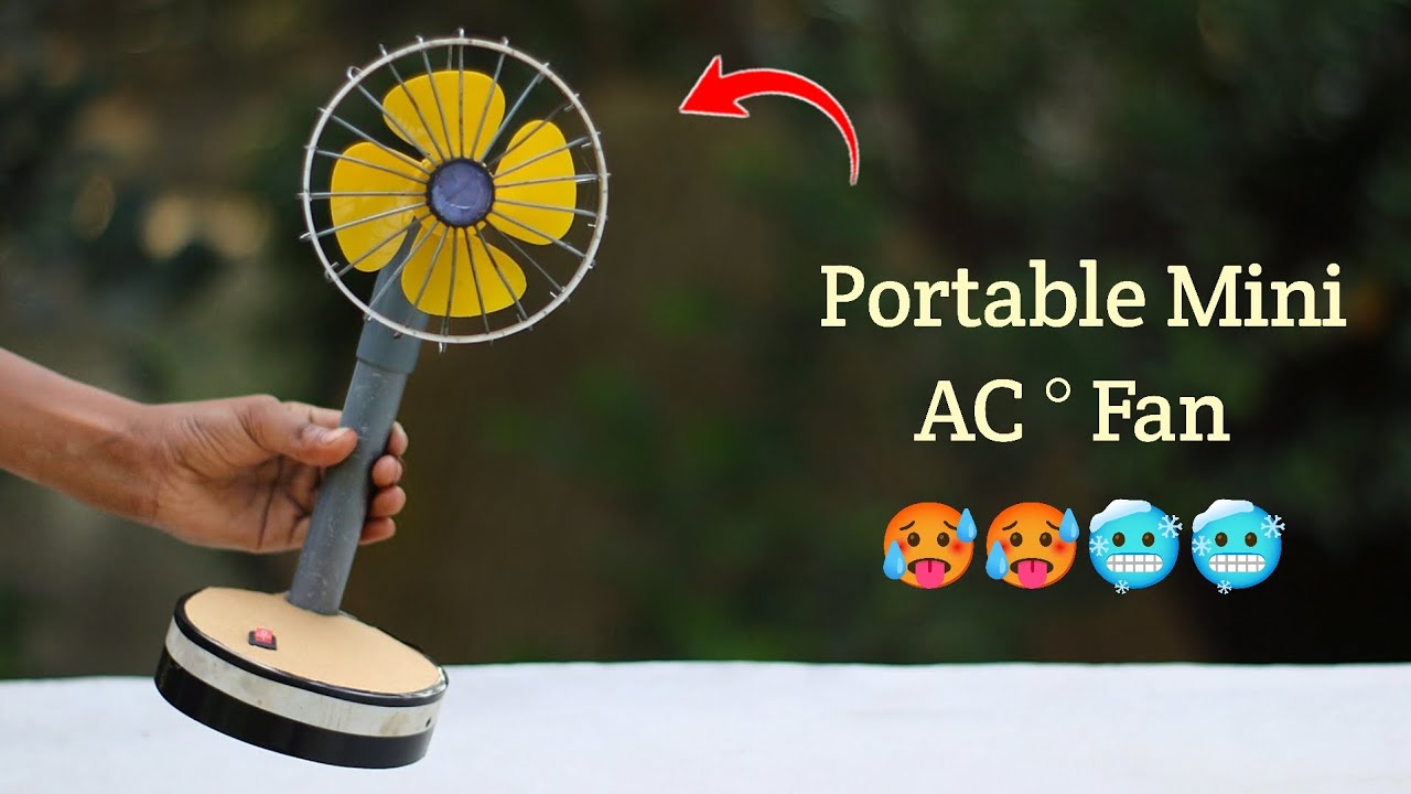 How To make a portable air cooler fan at home with dc motor - Ac° Fan ...