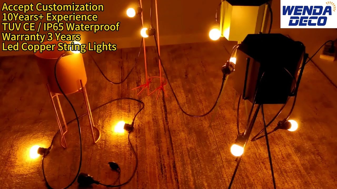 Led copper string lights - YouTube
