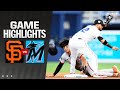 Giants vs marlins game highlights 41524  mlb highlights