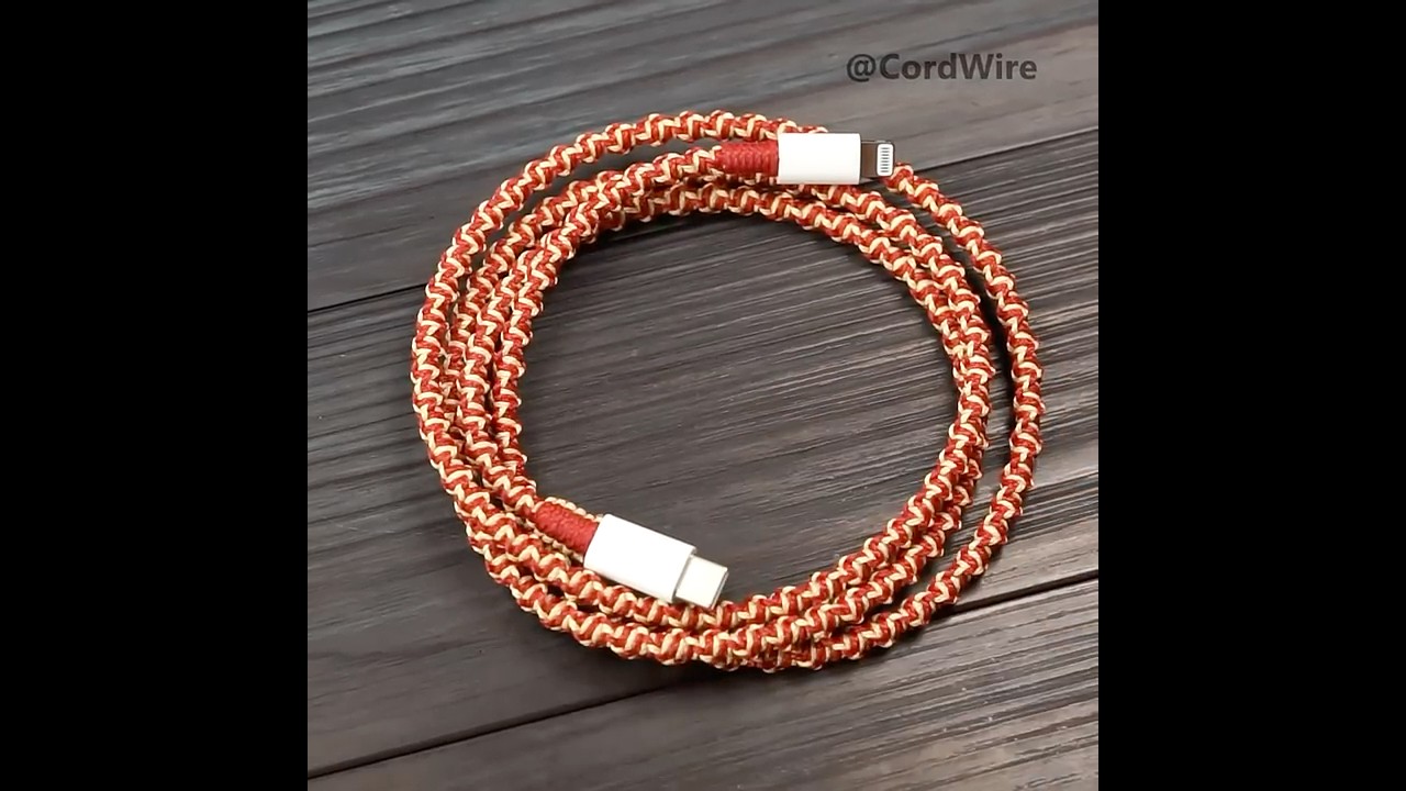 Kevlar braid iPhone charging cable #shorts