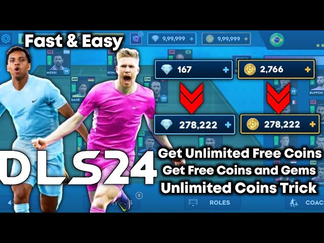 DLS 24 Trick!! | How to Get Unlimited Coins and Gems in Dream League Soccer 2024 | Free Coins class=