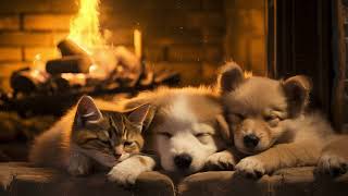 Separation Anxiety Relief Music, Dog Calming Music For Dogs ,Help Dog Sleep and Relax,  Fireplace