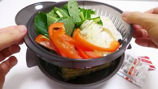 [Microwave Ramen Cooker] Steaming Veggies & Miso Ramen Together! Japanese Kitchen Gadget screenshot 2