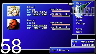 FF VII Perfect Walkthrough Part 58 Cloud & Barret LV 99 1st Reactor