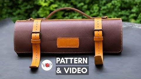 How To Make a Leather Knife Roll Bag (PDF Pattern in description)