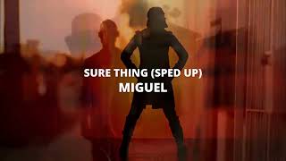 Miguel - Sure Thing (Sped Up) Lyrics | "Even When The Sky Comes Falling" TikTok