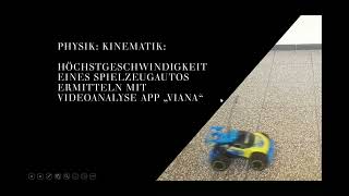 Höchstgeschwindigkeit eines Fahrzeugs ermitteln- Videoanalyse App Viana. Gleichförmige Bewegung.