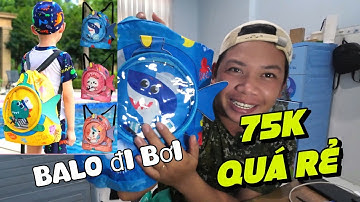 review túi đựng đồ bơi, balo đựng đồ bơi, balo đi bơi đi biển chống nước họa tiết hoạt hình dễ thươn