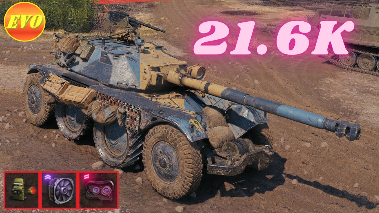 Panhard EBR 105   21.6K Spot + Damage  World of Tanks