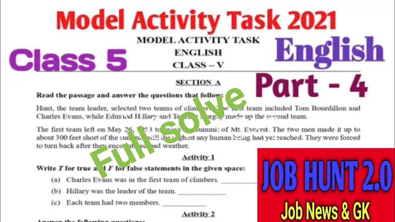 Imitation activities. Active task