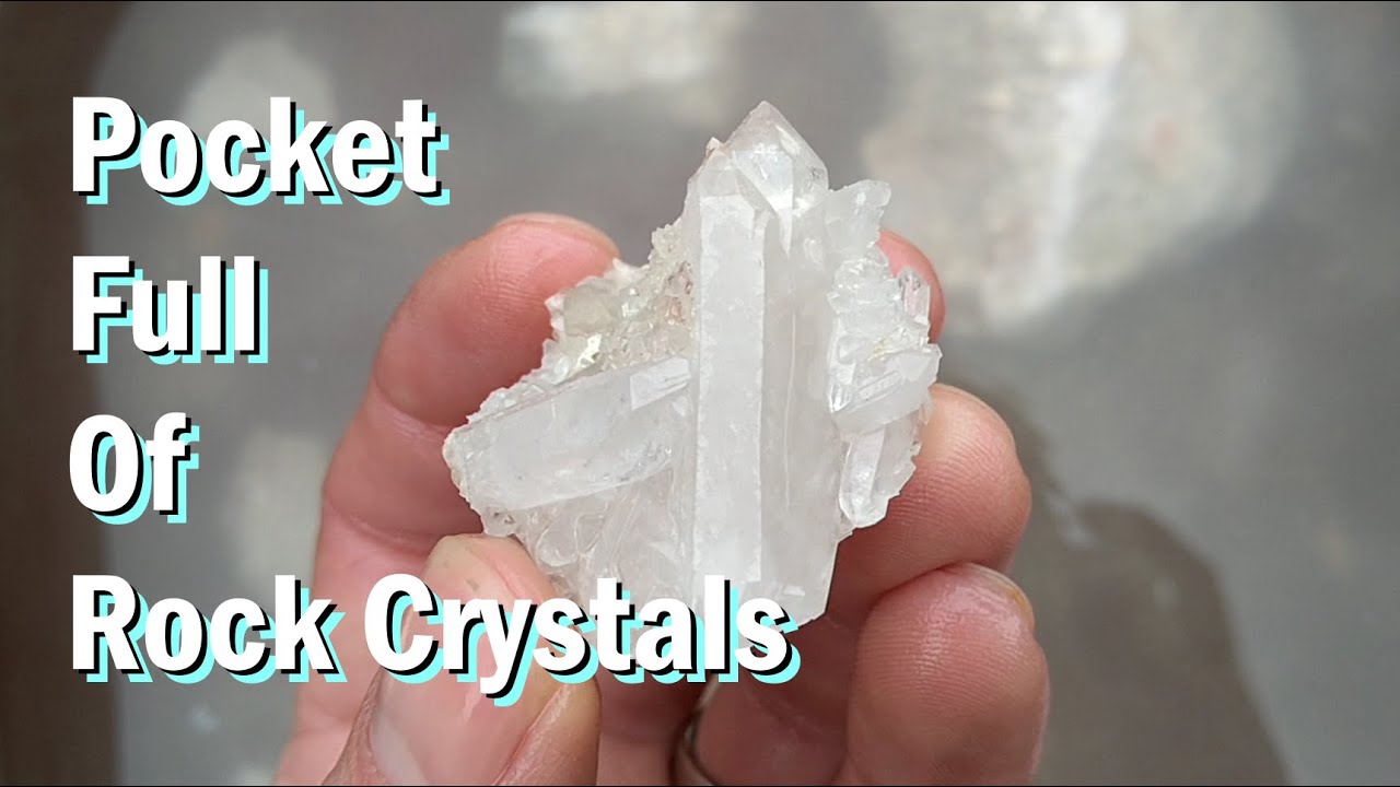 Kwarts kristallen (bergkristal) pocket openen in Duitsland