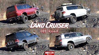 Toyota/Lexus Land Cruiser 80, 100, 200 series  OffRoad Comparison (LX570 sending it HARD)