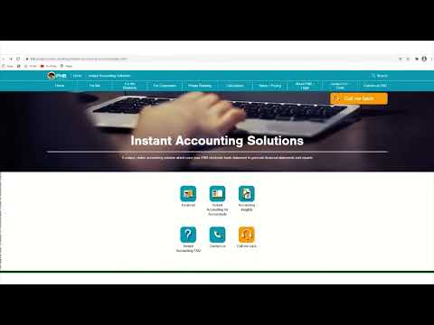 How to use FNB's Instant accounting online software - Demo