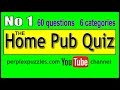 The Home Pub Quiz No 1