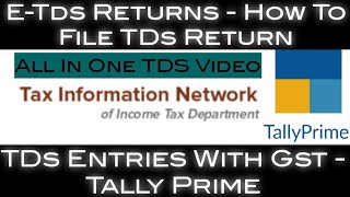 TDS Entry In Tally Prime | How To File E-TDS Return In Tally Prime | How To Pay Tds | Tds Income Tax