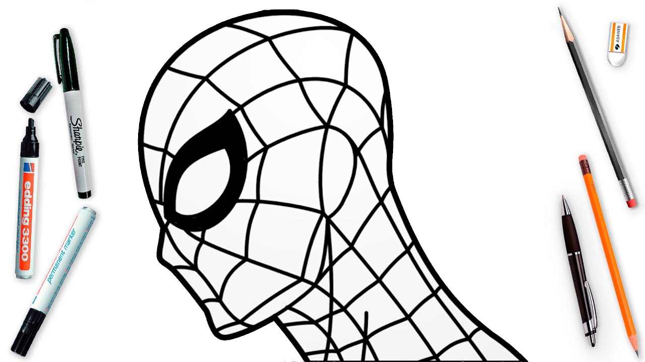 How To Draw Spider-Man Easy Step By Step | Marvel Super Heroes Drawing ...