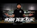 Hobby desk tourun aperu de ma configuration pour la construction de miniatures et de terrains