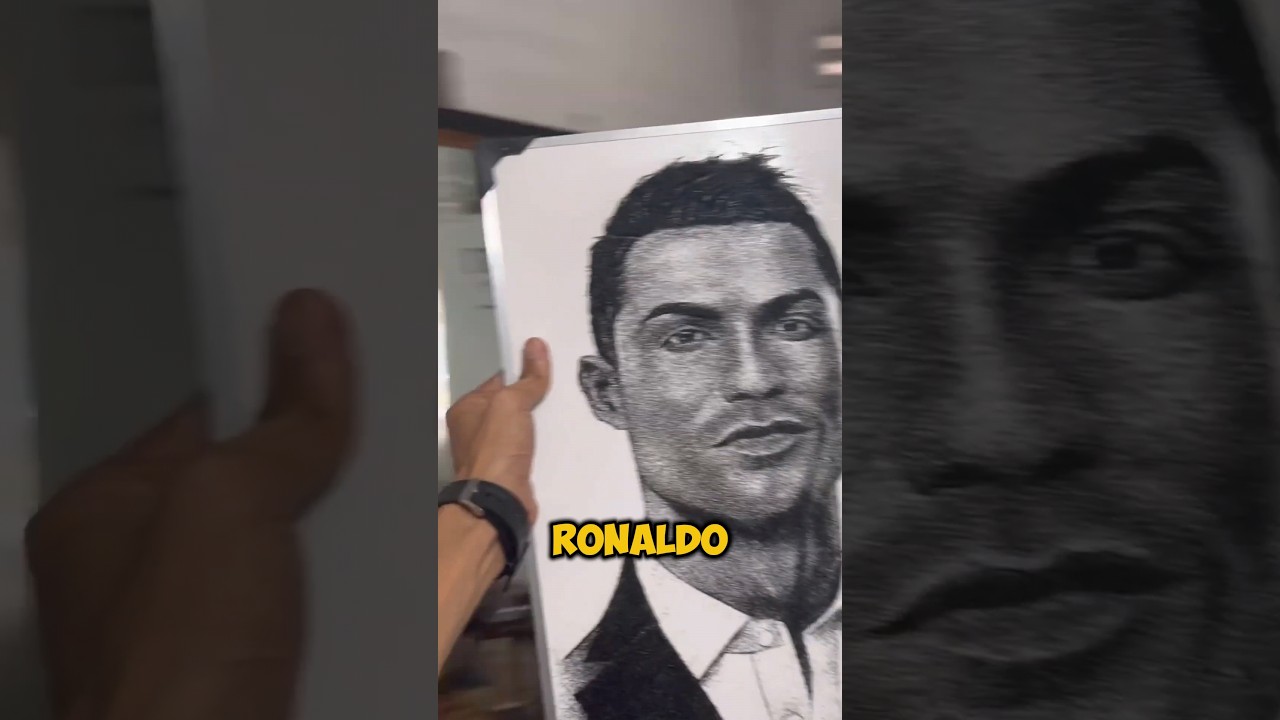 Il barbiere fa arte con i capelli 🤯💈 #italia #ronaldo #arte