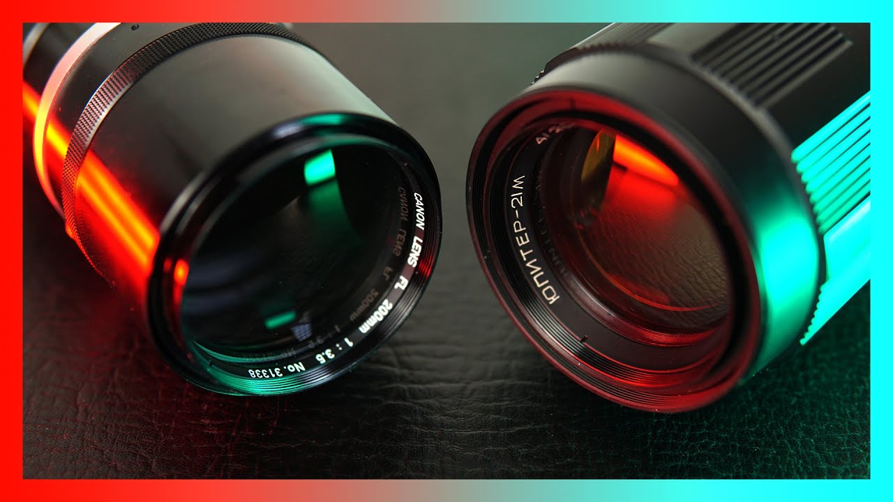 Canon FL 200mm f3.5 VS Jupiter 21M 200mm f4 vintage lens comparison