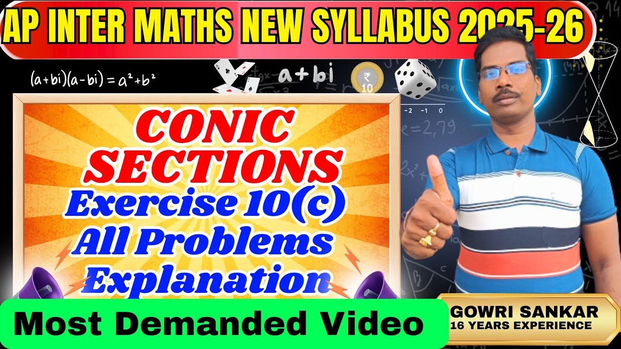 AP Intermediate Maths New Syllabus| Chapter-10 || conic sections ...