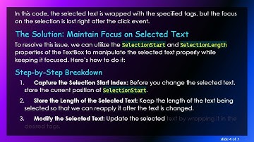 How to Keep Selected Text Focused in a WinForms TextBox After Button Clicks