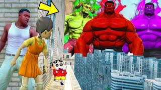 Franklin and Shinchan & Pinchan play HIDE AND KILL with Squid Game Doll In GTA 5