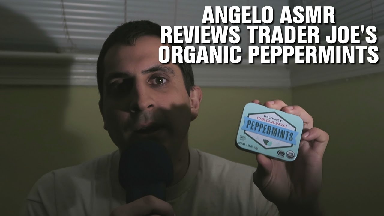 Angelo ASMR Reviews Trader Joe's Organic Peppermints - YouTube
