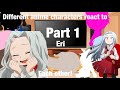 Different anime characters react to each other! |BNHA/Eri| Part 1