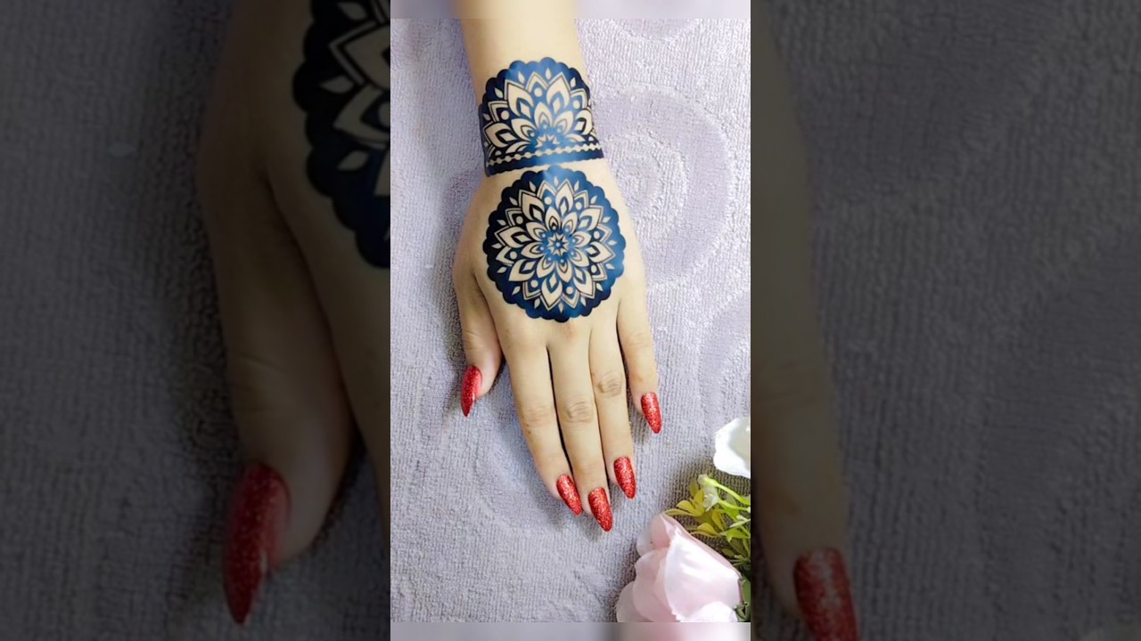beautiful sticker mehndi design #shorts