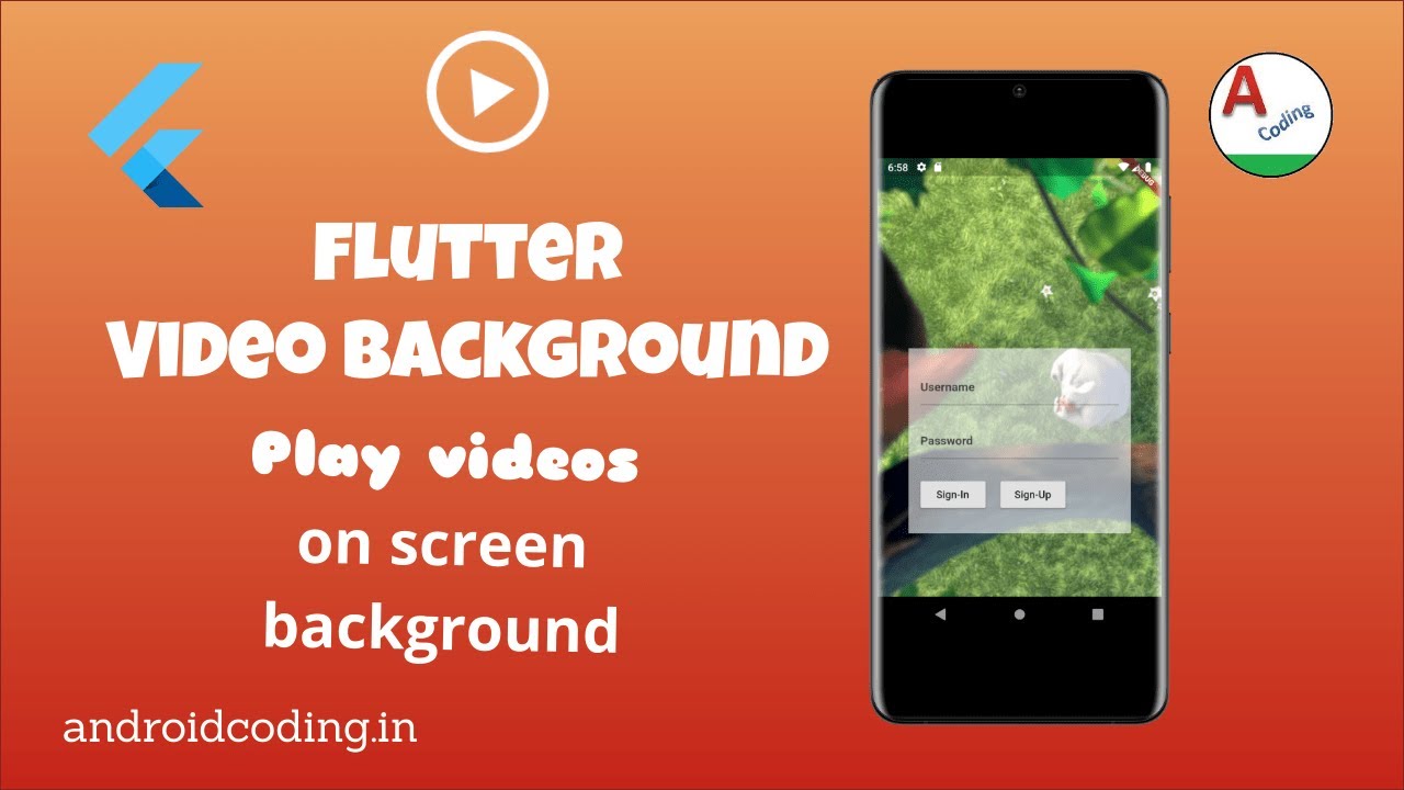 Flutter : Video background on login screen 