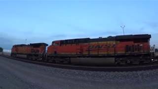 BNSF Dash 9 leads Fast Empty Train