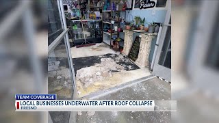 Flooding damages multiple businesses at Nantucket Shopping Square in Fresno