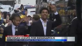 Michigan men's basketball leaves for Final Four in Indianapolis