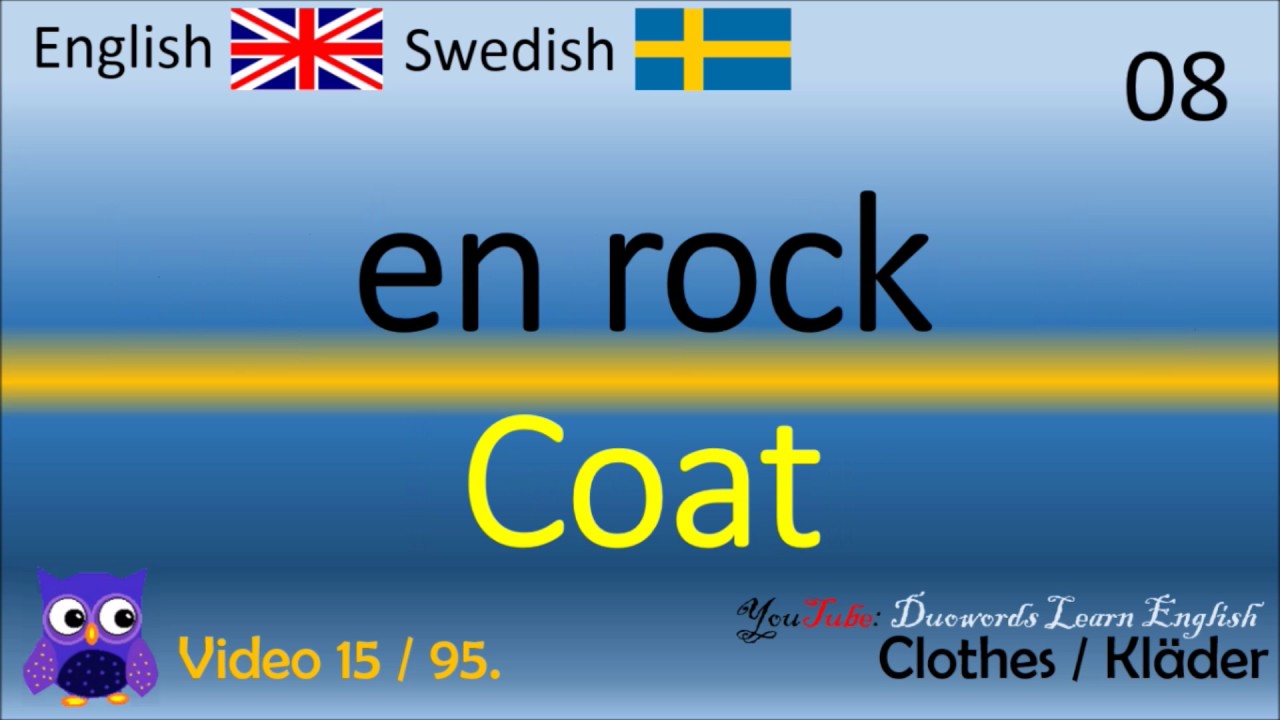 15 Clothes Kläder Svenska Engelska Ord / Swedish English Words