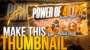 Make This Amazing Pubg Mobile Montage Thumbnail On Android !!
