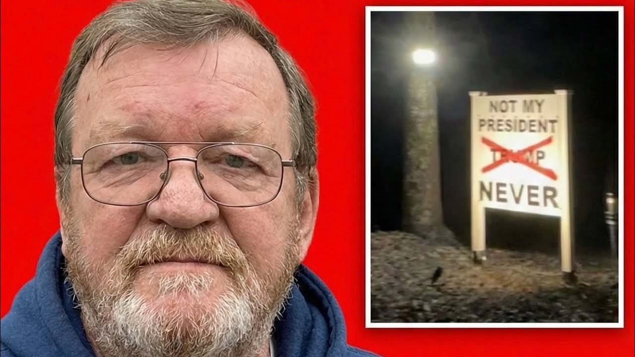 Житель штата Алабама Джерри Ли Кларк был арестован за плакат с антитрамповской символикой.