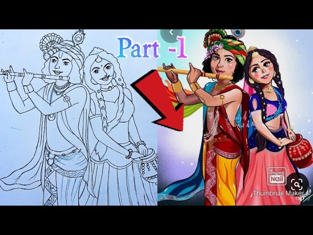 Krishna Drawing PNG Transparent Images Free Download | Vector Files |  Pngtree-saigonsouth.com.vn