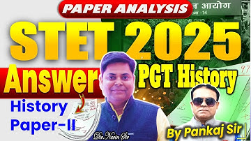 BIHAR STET-2025 PAPER -I HISTORY ANSWER KEY ANALYSIS || BY PANKAJ SIR #stet #stetanswerkey #history