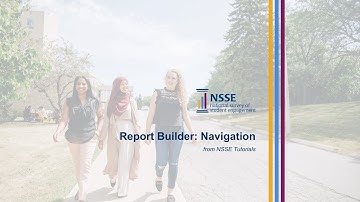 NSSE Report Builder 2023: Navigation