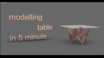 rhino 3d modeling table in 3 minute