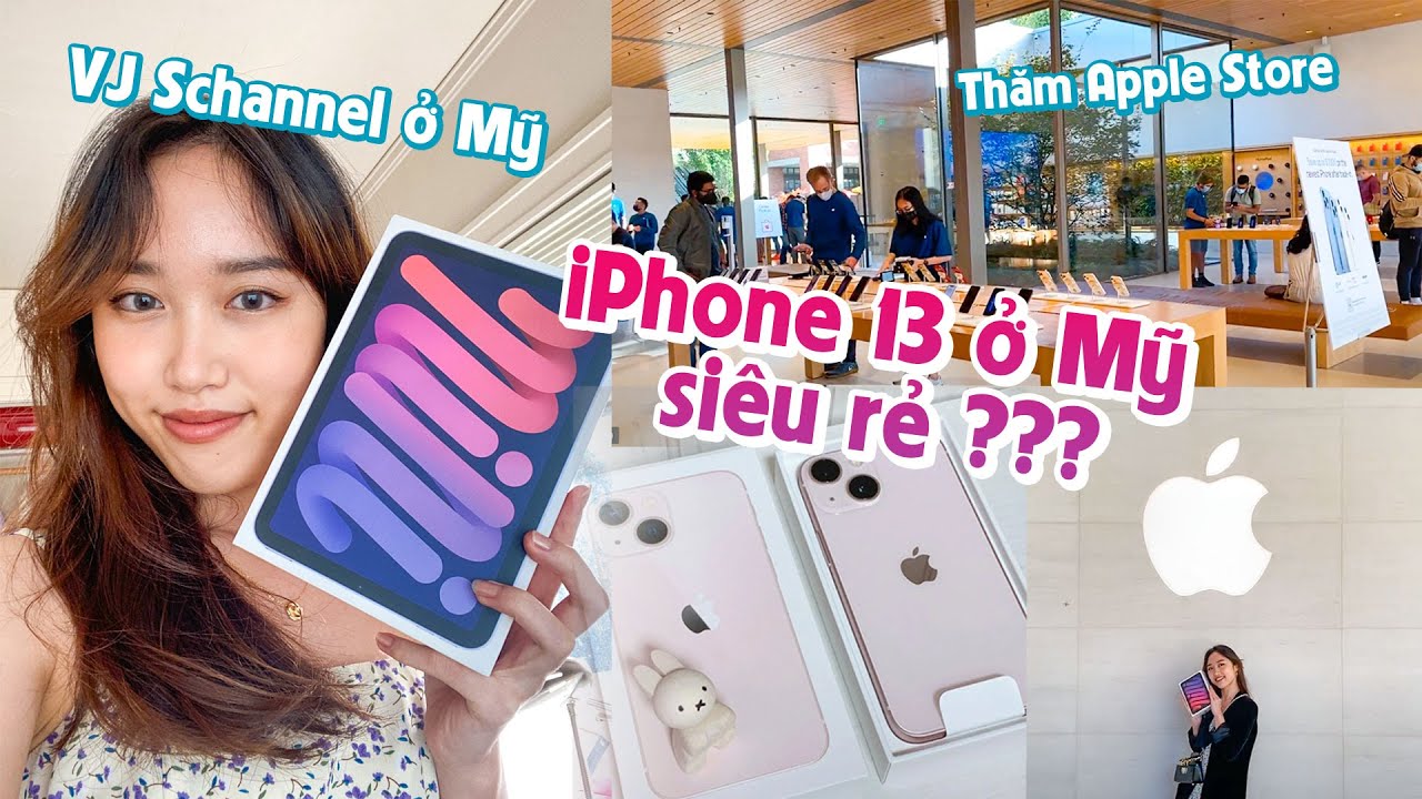 cửa hàng apple chính hãng  Update  Vlog thăm Apple Store Mỹ: Giá iPhone 13 ở Mỹ siêu rẻ?, màu hồng cực xinh - Mở hộp iPad mini 2021,
